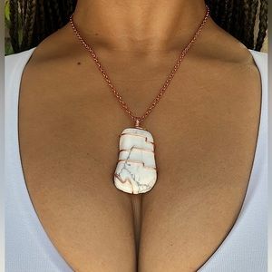 One of a Kind, Howlite Gemstone Necklace